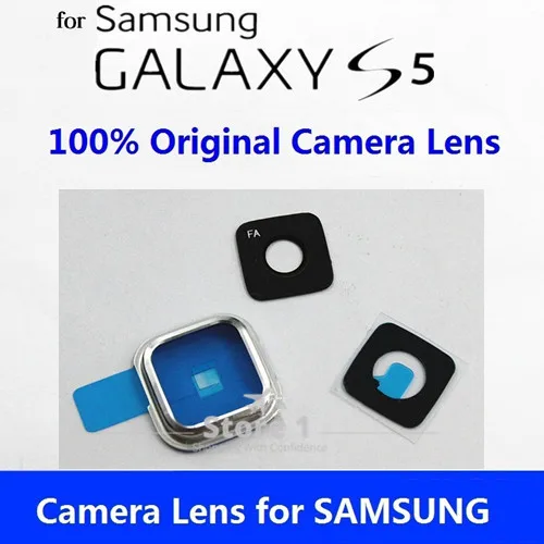 

3Sets Original for Samsung Galaxy S5 Glass Camera Lens+Lens Cover 100% Original Replacement Part + Sticker
