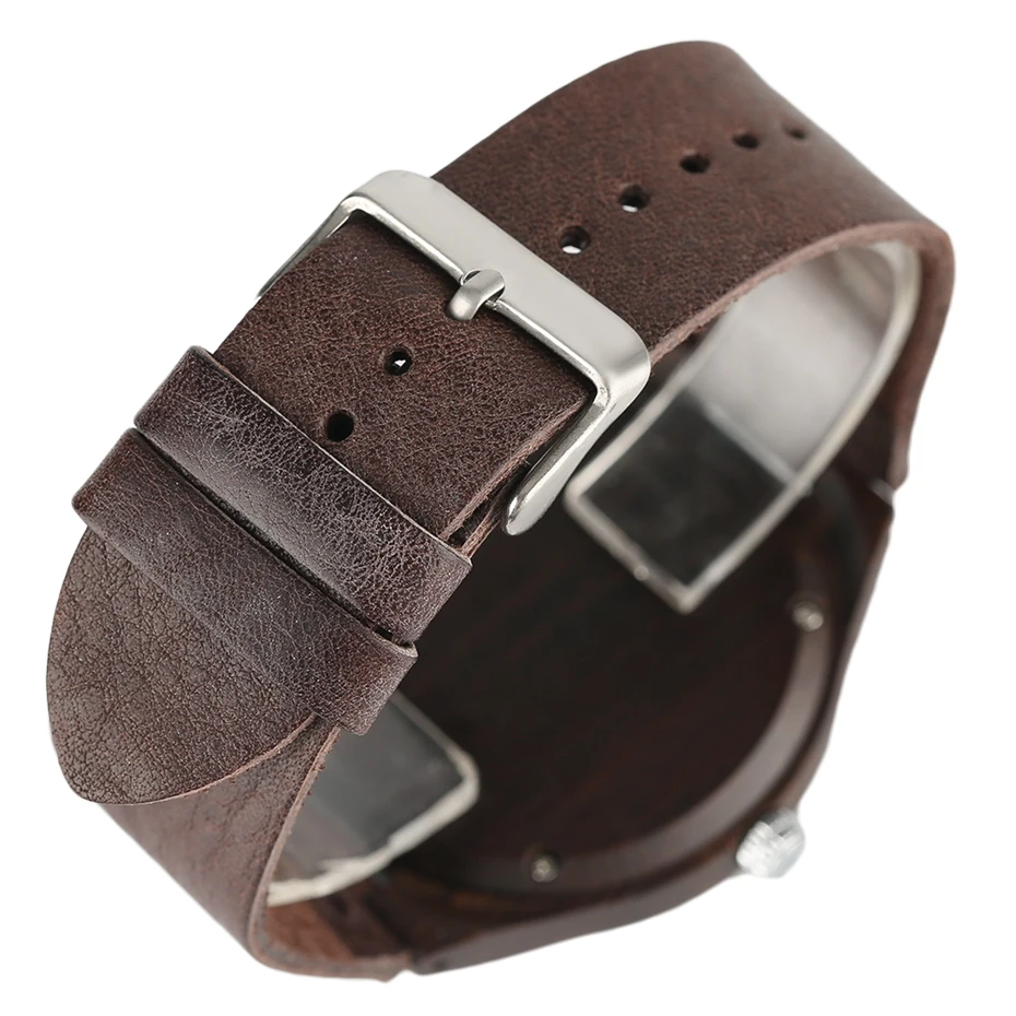 

Men's Wooden Watches Retro Luxury Wood Quartz Watch for Men Genuine Leather Women as Gifts Clock Male Mens Watch Reloj de madera