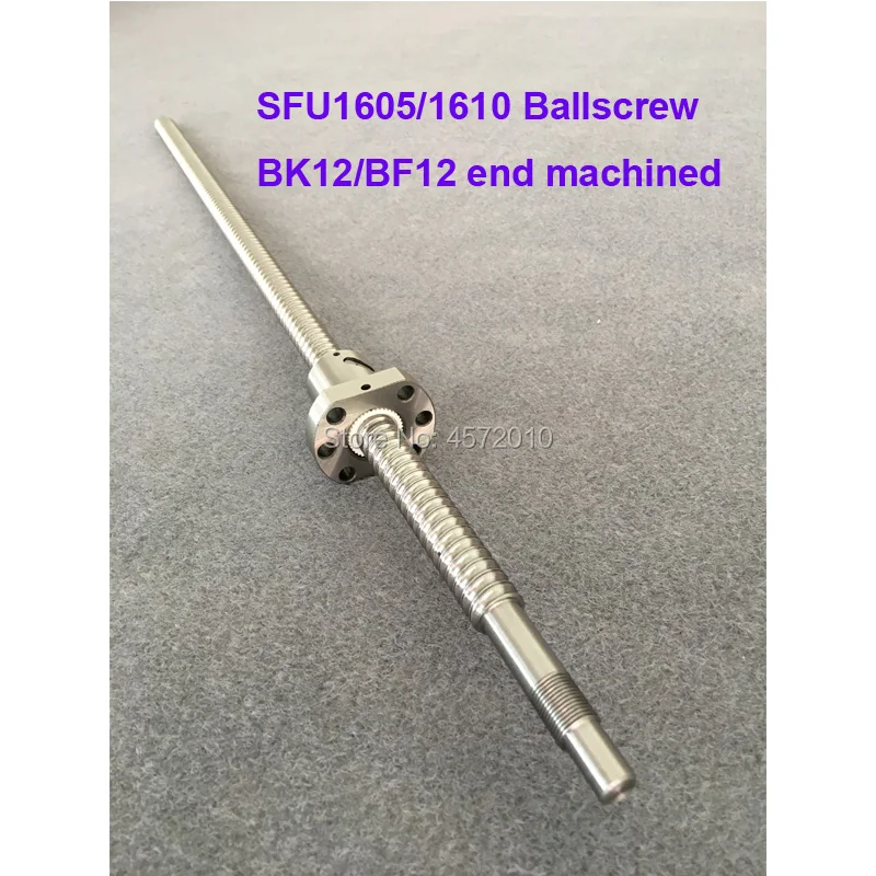 SFU1605 1610 шарикового винта 650 700 800 900 1000 мм проката шариковый винт с одной для станков
