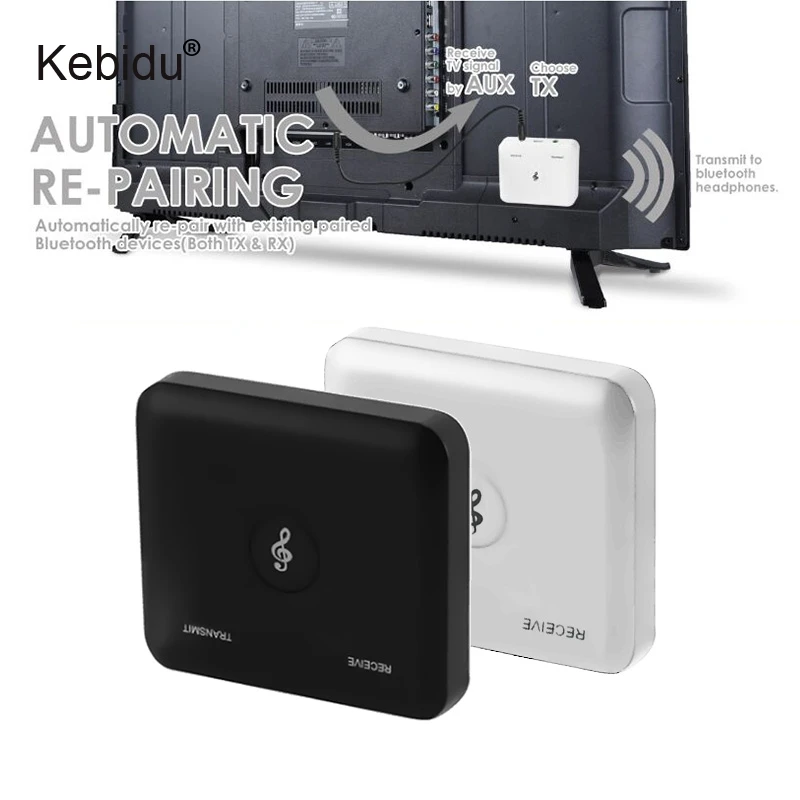 Беспроводной Bluetooth передатчик Kebidu приемник 3 5 мм 4 1 стерео аудио для ТВ наушников