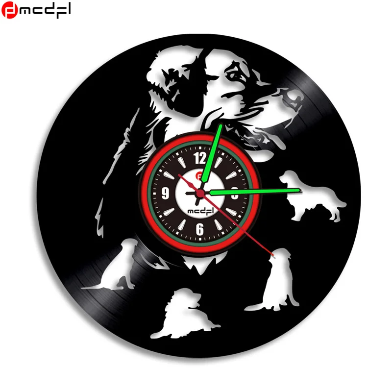 MCDFL Новый Современный Дизайн Виниловая запись бесшумные настенные часы