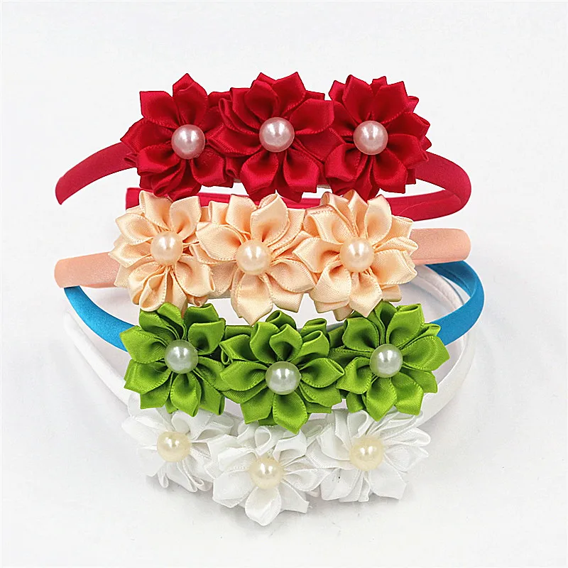 

Cute Hairband Pearl Flower Hair Accessories Beautiful pearl Headband Princess Headwear Head hoop of hair for girls headband
