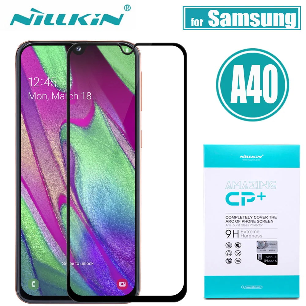 Для samsung Galaxy A40 закаленное Стекло Экран протектор Nillkin 2.5D CP+ Полное покрытие Nano совсем прозрачную пленку для samsung A40 стекло Nilkin