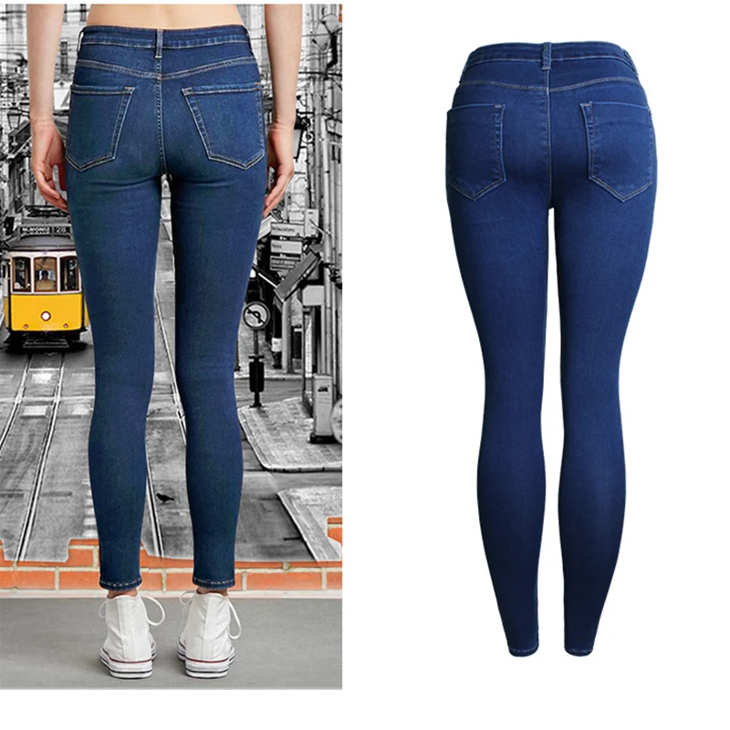 

Elastic ripped jeans for women skinny jeans woman Pencil Pants jean denim jeans womens Hole trousers women vaqueros mujer jeansy