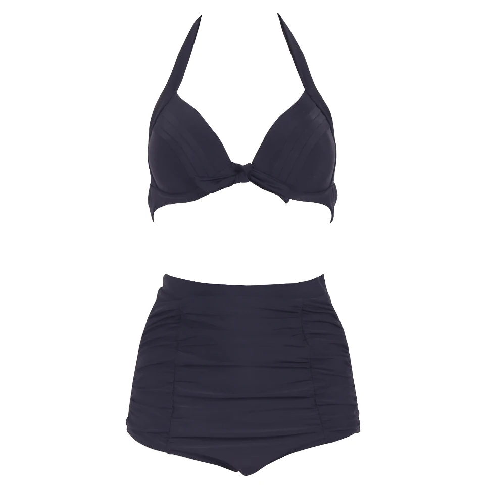 Женский купальник с пуш-ап KayVis однотонный бразильский купальник-бикини пляжная