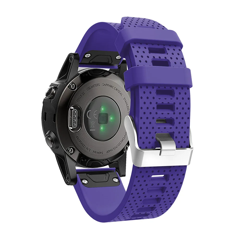 Из силикагеля, мягкий ремешок Ремешок Браслет ремешок для смарт-часов Garmin Fenix 5S часы замена силиконовый браслет на запястье, ремешок для часов - Цвет: Фиолетовый