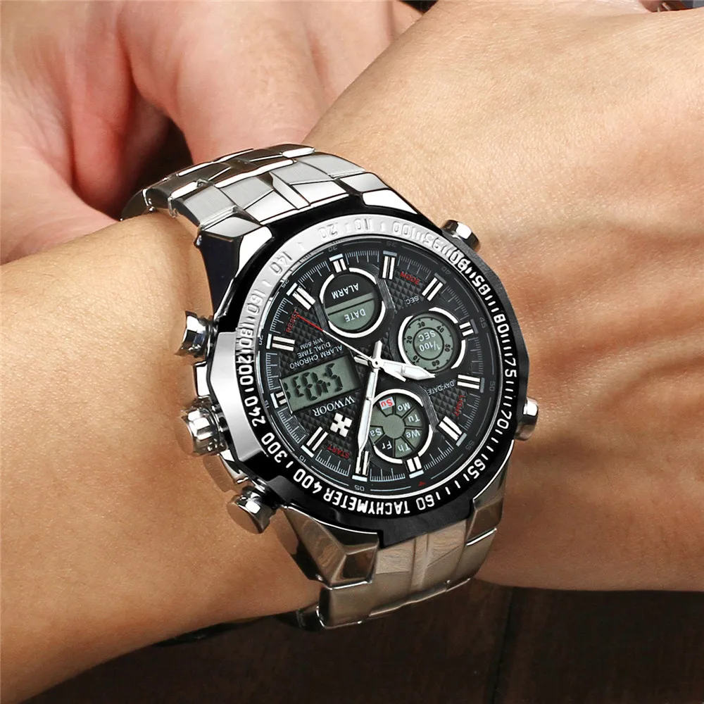 2017 Роскошные брендовые кварцевые часы мужские уличные водонепроницаемые