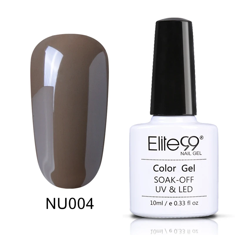 NU004 Elite99, 10 мл, чистый цвет, Гель-лак, УФ светодиодный, великолепная серия телесного цвета, УФ-гель, светодиодный, лампа для дизайна ногтей, горячая распродажа, Гель-лак для ногтей - Цвет: NU004