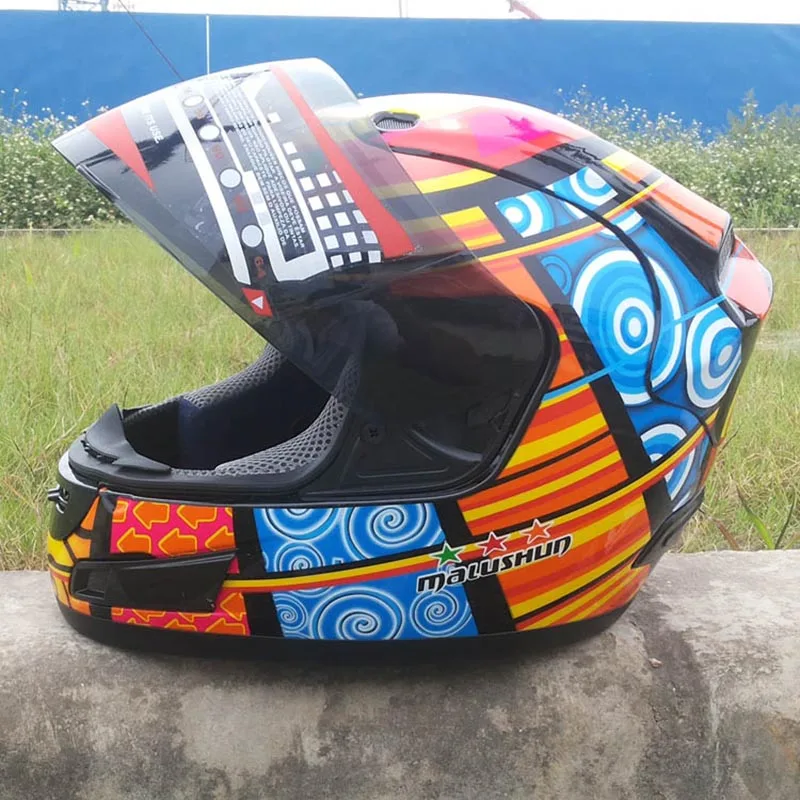 Motorcycle helmet Brand Malushun Valentino Rossi Kart racing full face Men motociclistas capacete DOT approved | Автомобили и