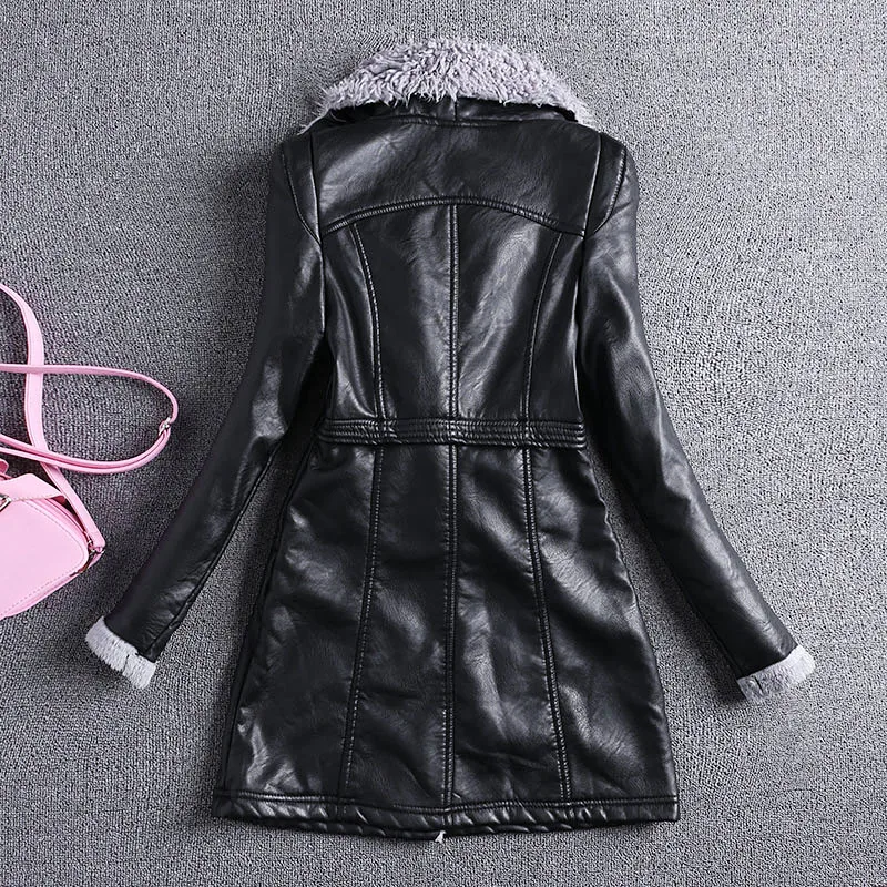 2018 Chaquetas De Cuero Mujer кожаная куртка для женщин 2xl женское новое пальто из овечьей кожи