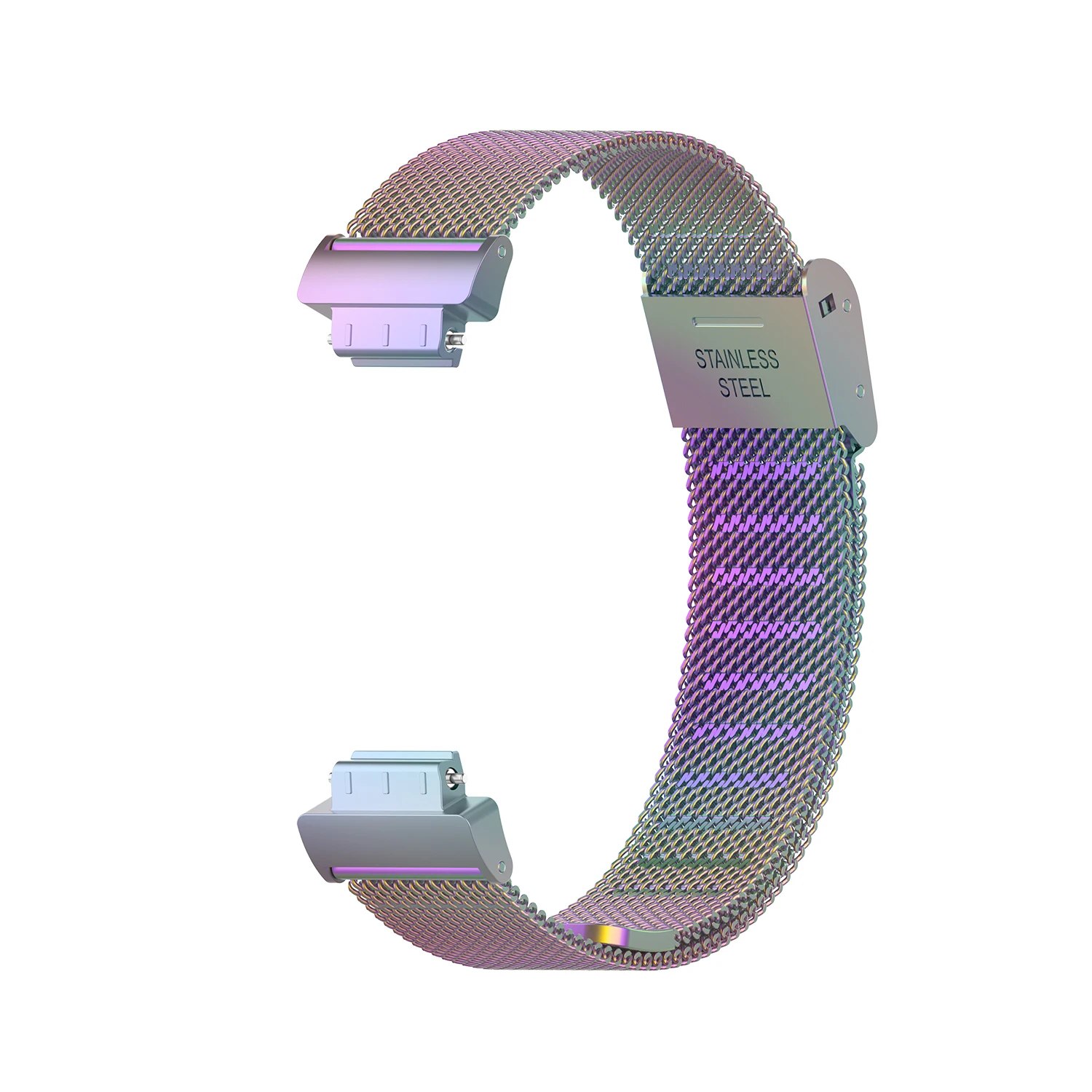 Регулируемый ремешок из нержавеющей стали для Fitbit Inspire/Inspire HR/ACE2, умный ремешок для часов, шагомер, фитнес-браслет, ремешок, браслет - Цвет: Colorful
