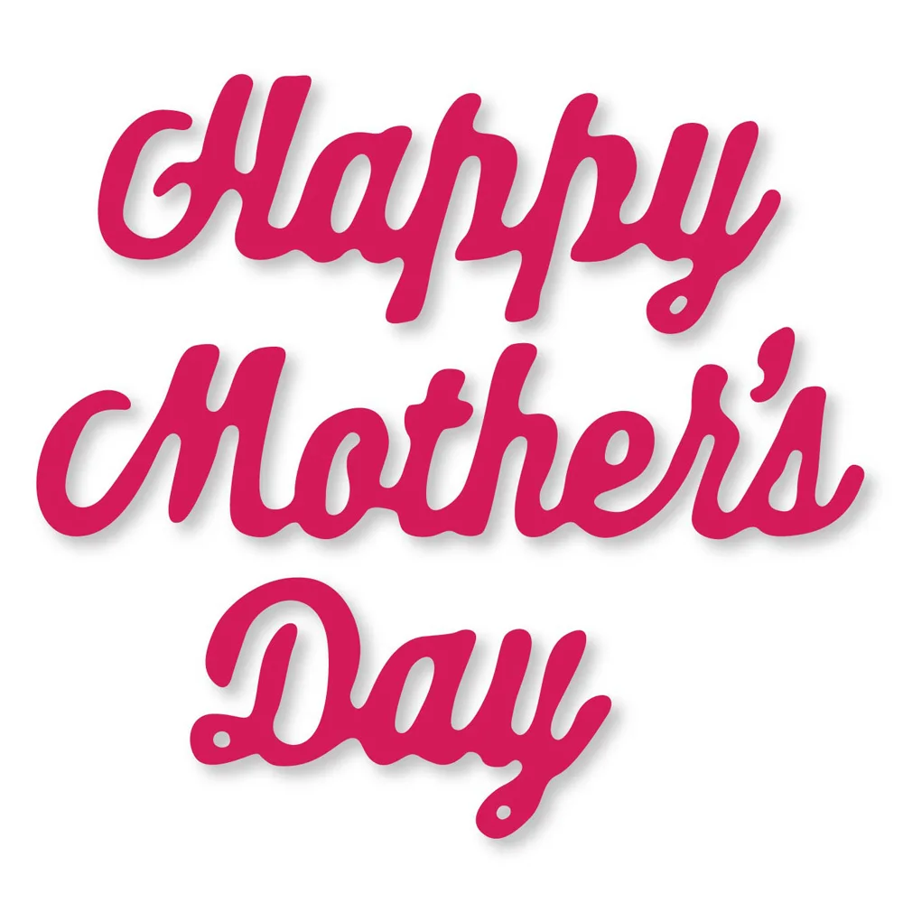 Штампы для резки металла с надписью Happy Mother Day Трафаретный Скрапбукинг штампы