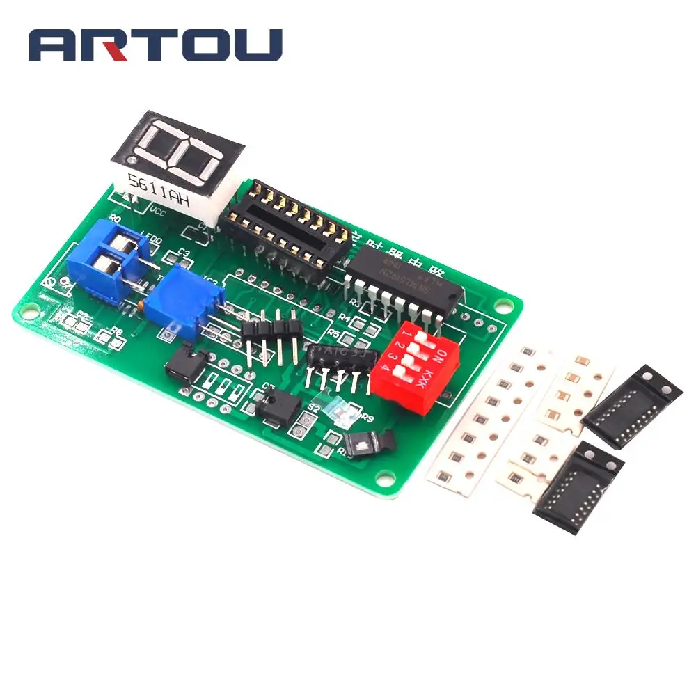 Набор схем цифрового таймера 74LS192 набор электроники с моделированием для