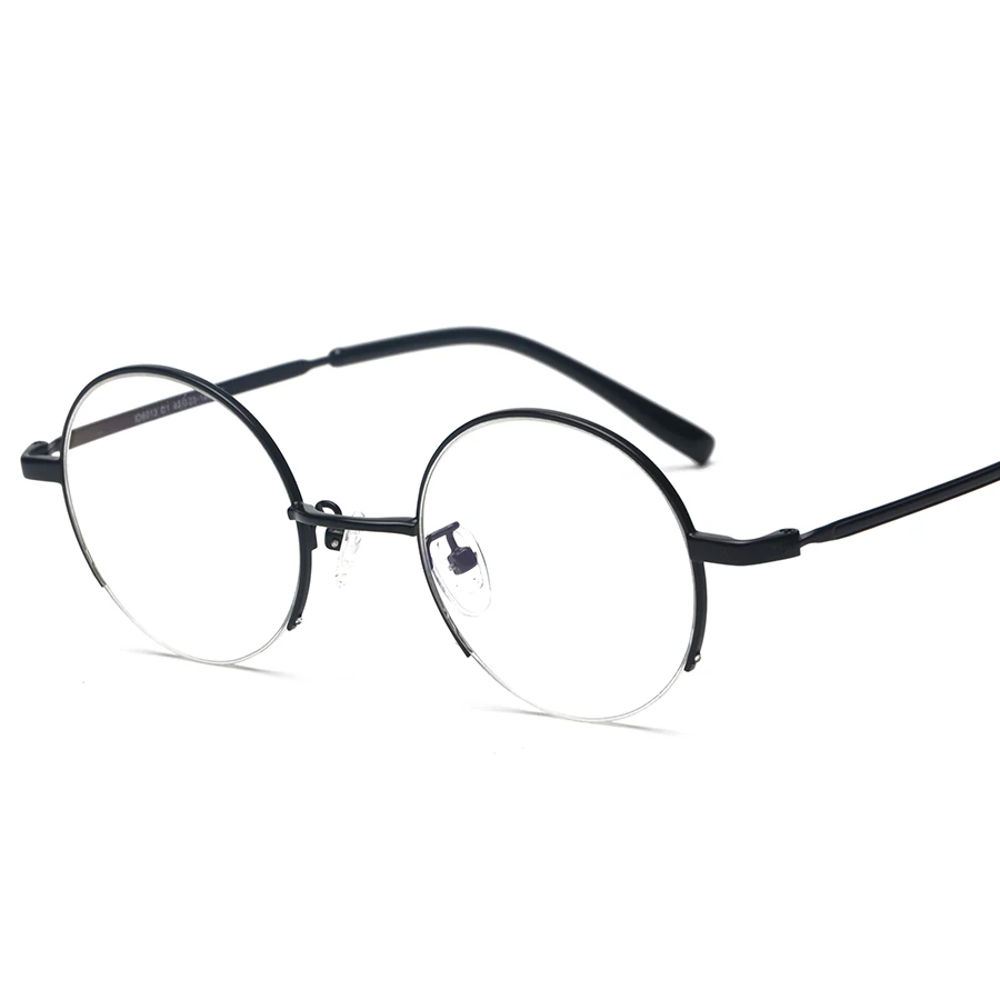 2017 круглый мужские очки кадр прозрачными стеклами женские золотые очках Ретро