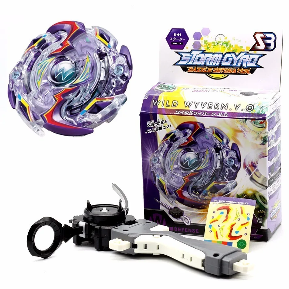 B41 Красочная коробка Beyblade Burst для продажи металлический Fusion 4D BB807D B66 B48 B34 B35 B59 B41 пусковая установка волчок Набор детских игровых игрушек - Цвет: B41