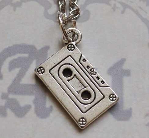 Винтажная Серебряная кассета лента снежинка крест Крыло ангела Будда пианино