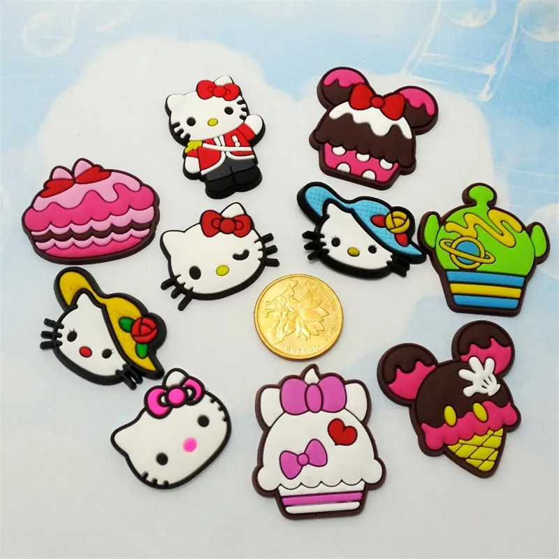 Лидер продаж 100 шт. милый мультфильм Q Рисунок Hello Kitty прекрасный мягкий украшения
