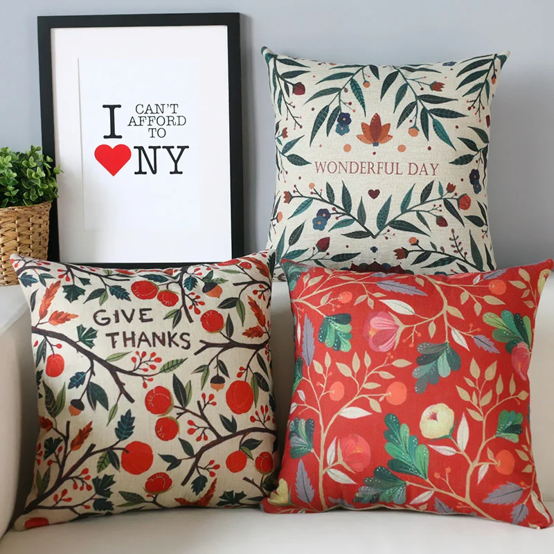 Американская сельская Цветочная Подушка s Ретро Маленькая свежая подушка