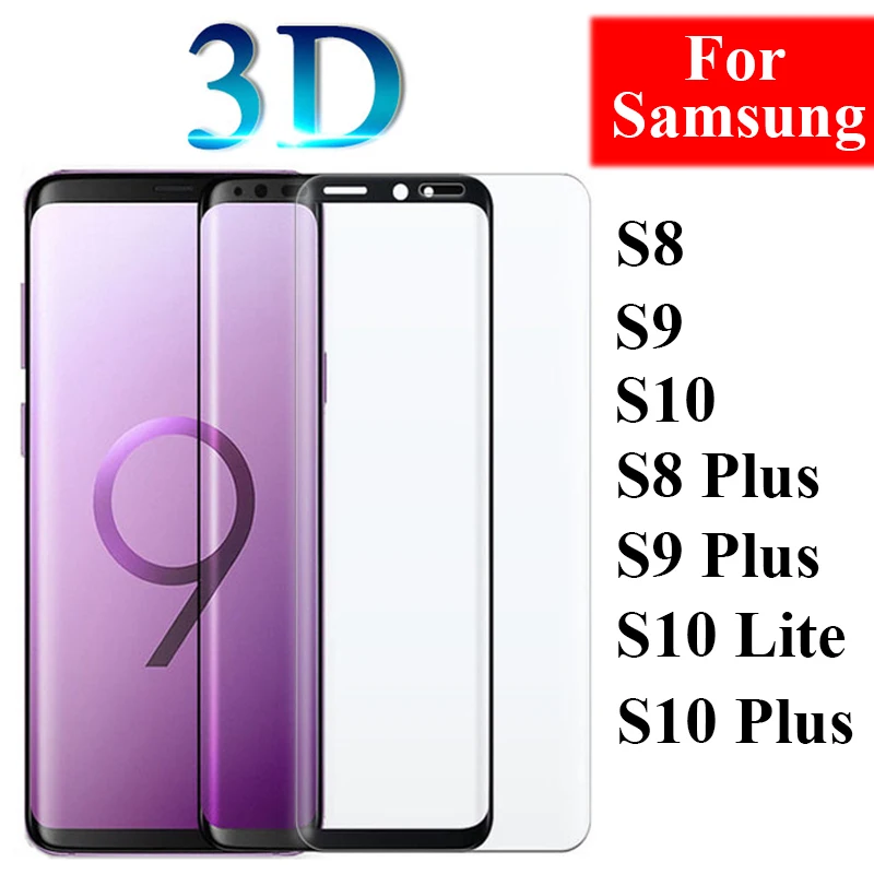 3D полное покрытие для Samsung Galaxy S9 Plus защитное стекло S8 закаленное S10 Lite S 8 9 10 8s 9s