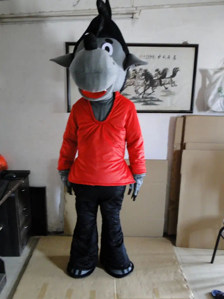 Hot Sale!!Free Shipping wolf Cosplay Mascot Costume Advertising character costumeCartoon | Тематическая одежда и униформа