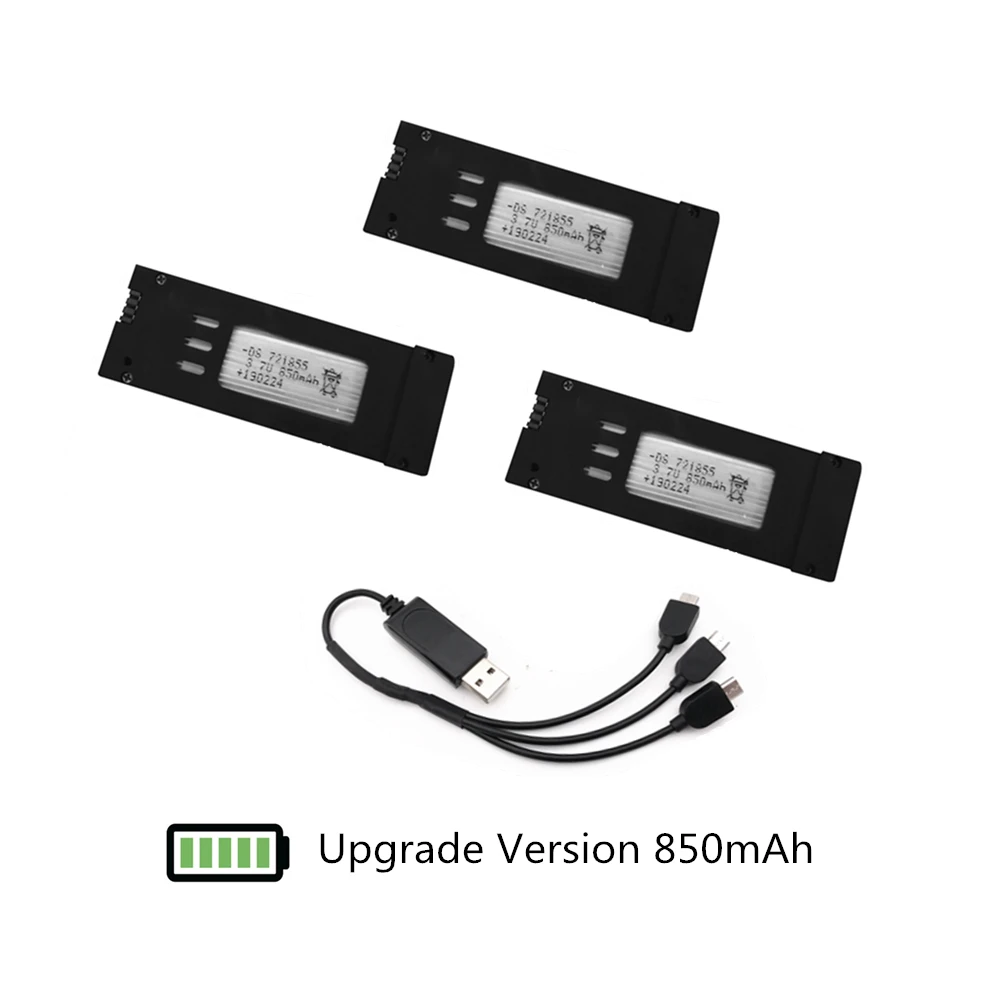 Обновленная батарея E58 850 мАч Lipo для L800 JY019 S168 3 7 в 500 батарея|Перезаряжаемые