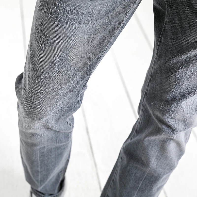 SIMWOOD 2019 осенние мужские джинсы с потертостями облегающие модные высокое качество - Фото №1