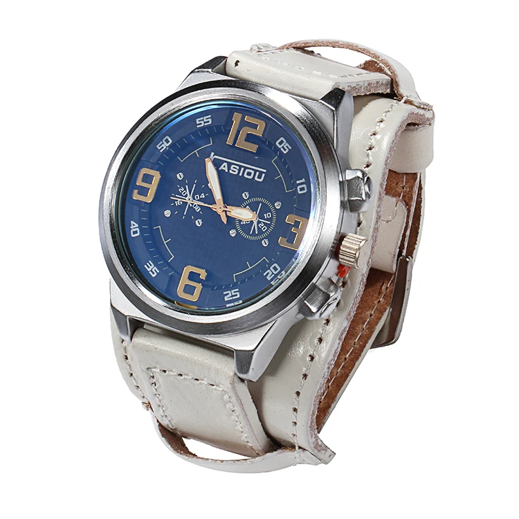 CCQ Взрыв подлинной кожаный ремень часы досуга сплава смотреть глубиной