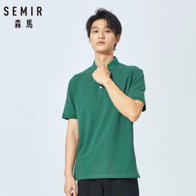 SEMIR 2019 новые летние воротник рубашки поло для мужчин рубашка тенденция футболка с