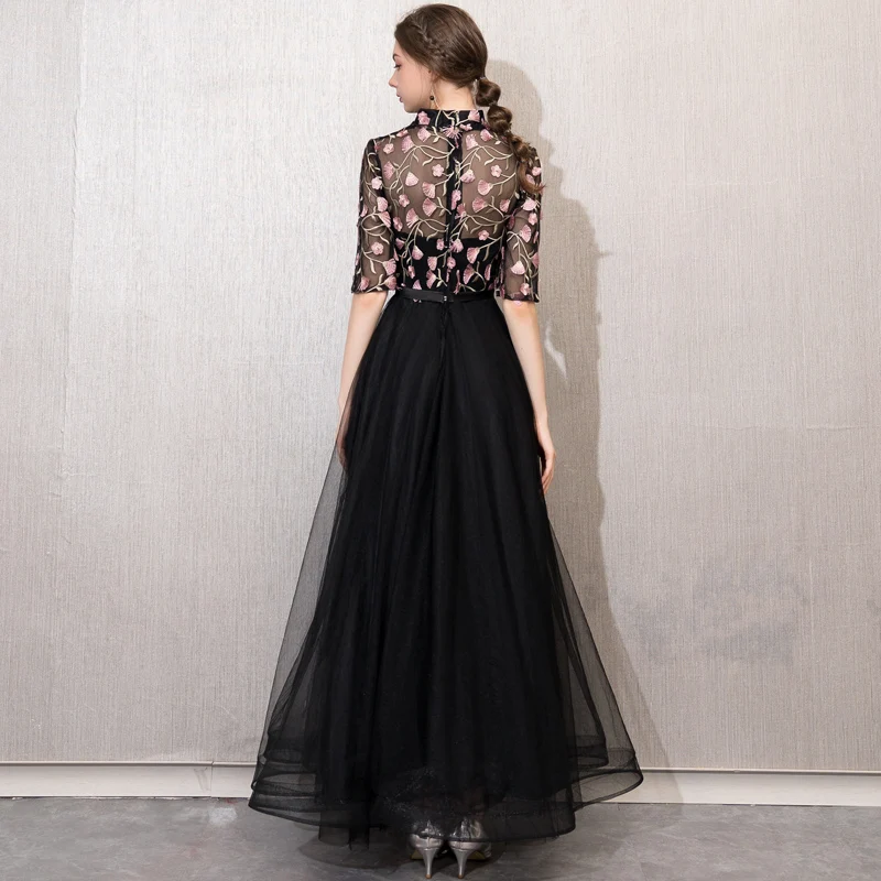 Robe de soiree Новое Элегантное тонкое платье с круглым вырезом vestido festa размера плюс