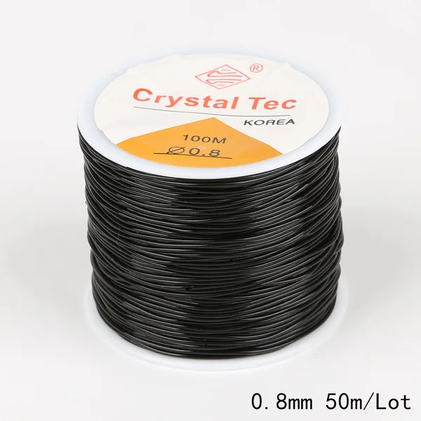 as picture Dia 0.5/0.6/0.8/1.0mm Transparent Crystal Elastic Wire/Cord/String/Thread Korea Round Elastic Line Beading Cord for DIY Jewelry - Цвет: as picture