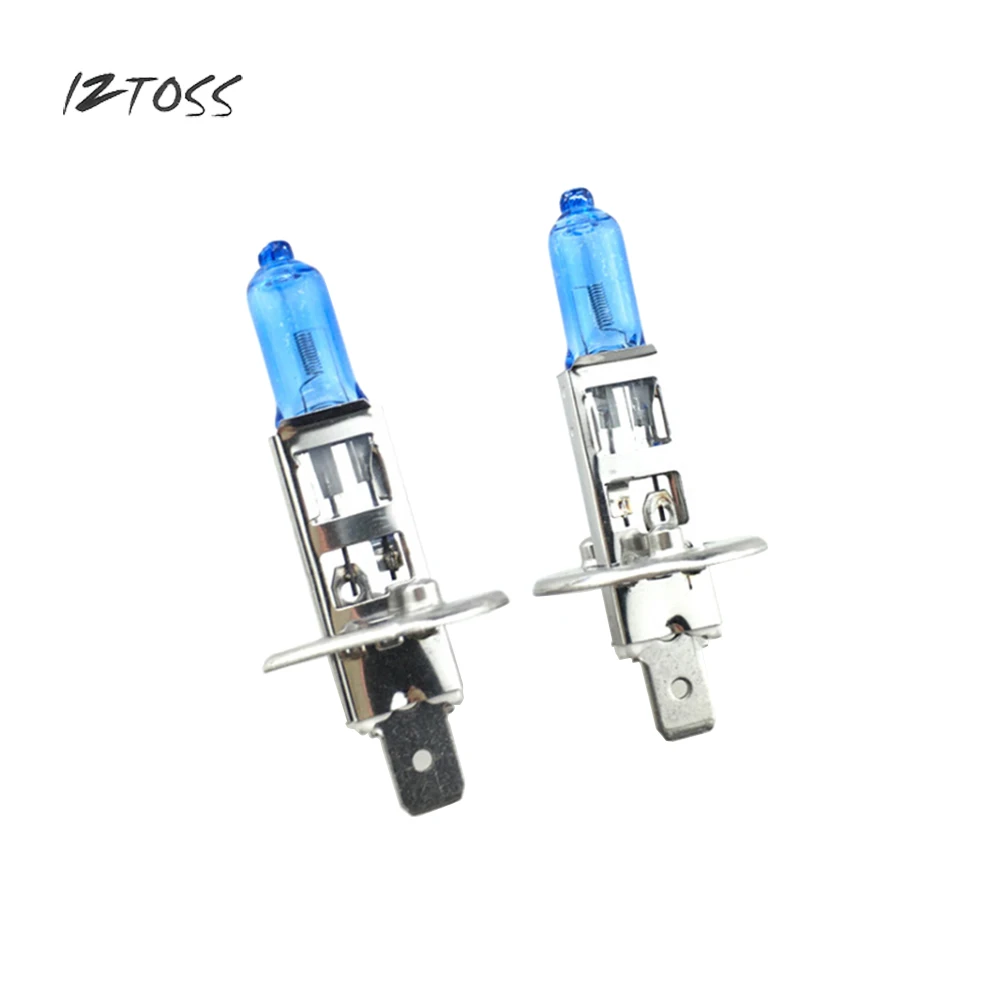 

IZTOSS 2Pcs H1 Halogen Bulbs 12V 100W 5000K Super White Halogen Lamp Auto Car Headlight Bulbs Car Styling Light