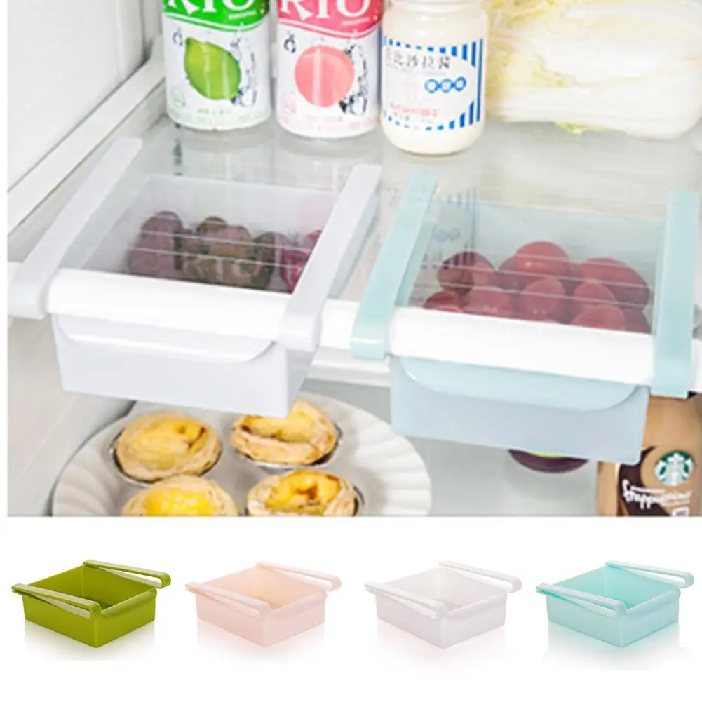 Hot Sale Slide Kitchen Storage Boxes durable Fridge Freezer Space Saver Organizer Rack Shelf Holder Drawer 2019 new | Дом и сад