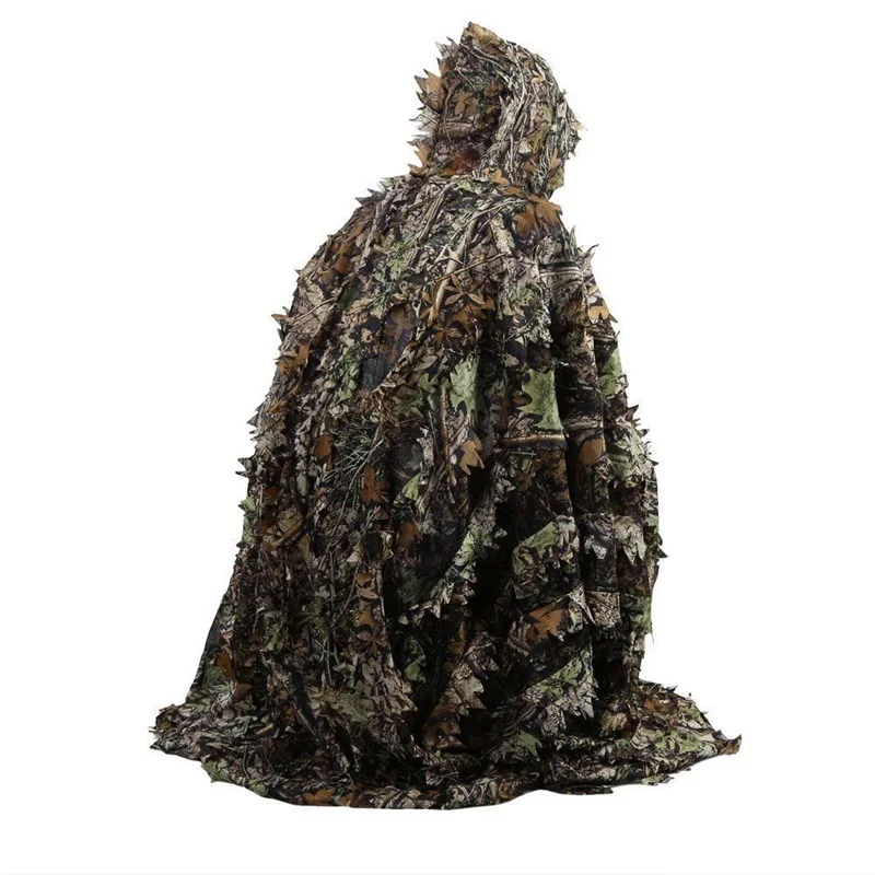 Ghillie Костюмы Камуфляж 3D листовые листья Одежда джунгли лесной Охота камуфляж