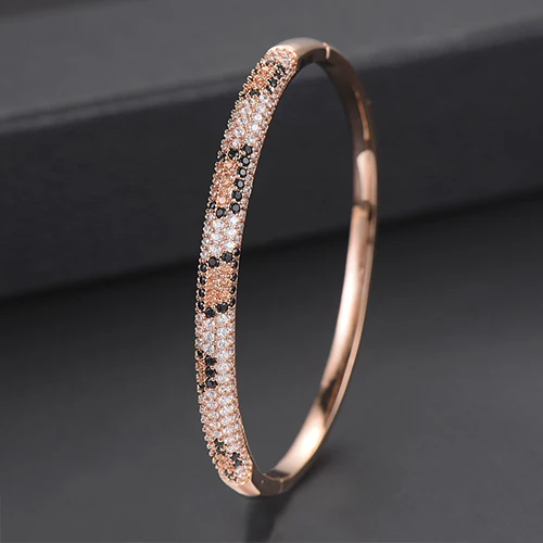 Rosegold Личность нигерийские женские Cobra тонкий браслет кубическая циркониевая инкрустация браслеты и браслеты acero inoxidable joyeria mujer - Окраска металла: Rosegold