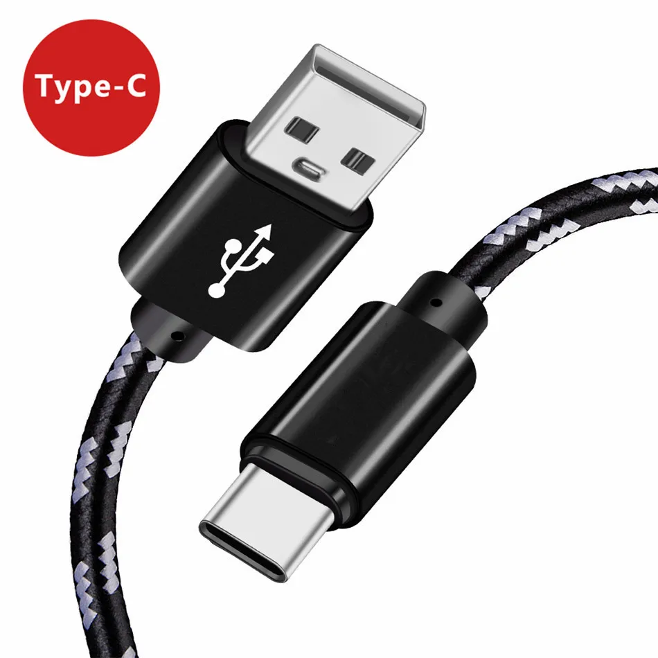 5V 2.1A 3M быстрое зарядное устройство кабель usb type C для Nokia 8 8,1 7,1 6,1 Plus Motorola One power LG G6 G7 Bluboo S9 Pixel 2 3 - Цвет: Black