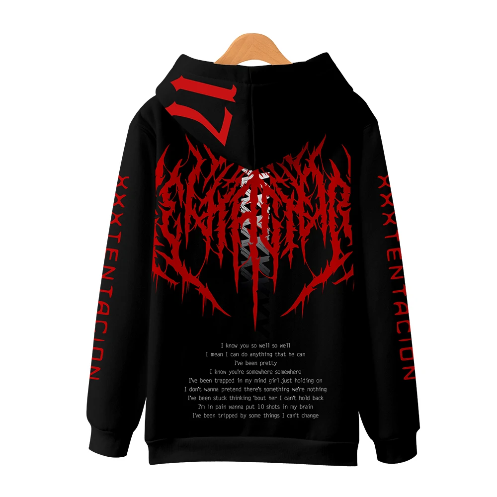 Толстовка с капюшоном 3D XXXTENTACION модная мягкая толстовка длинными рукавами на