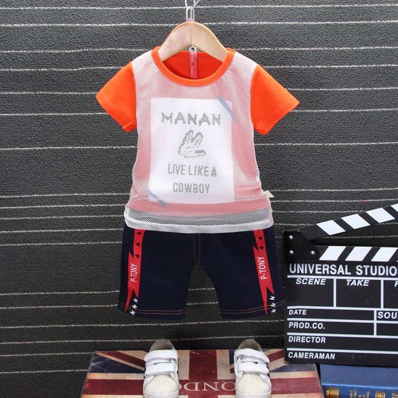 Baby Boys Clothing Sets Summer 2019 Toddler Tops+Shorts Pants Clothes Kids sports suit kids 2pcs clothes outfits |