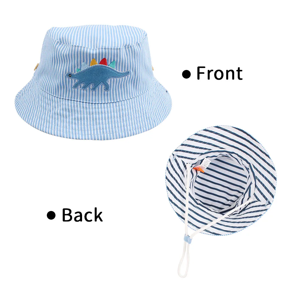 Шляпа с рисунком динозавра для маленьких мальчиков шляпа от солнца полосатая