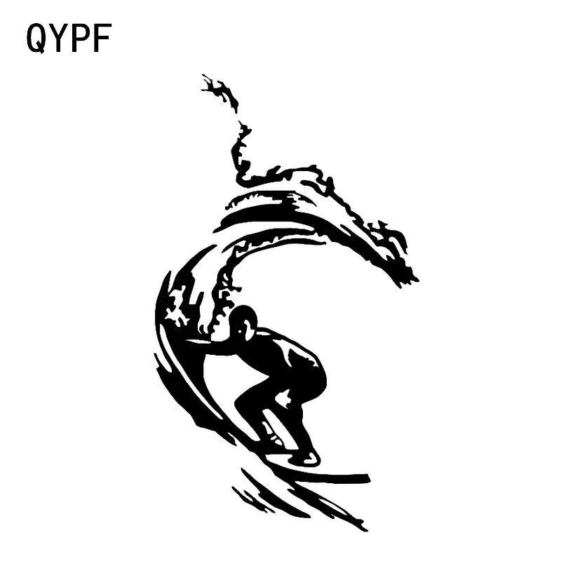 QYPF 9 7*16 см самый крутой автомобильный виниловый стикер для серфинга в море