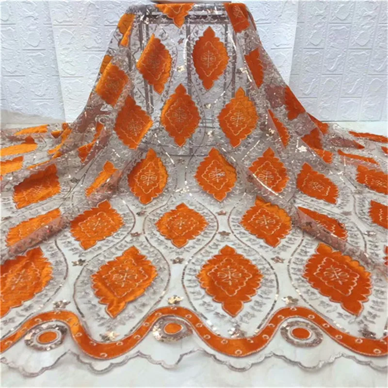 African Lace Fabric 2019 Embroidered Nigerian Velvet High Quality French Tulle For Women dress | Дом и сад