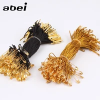 100pcs 8cm length gold lines loop locks high quality clothing tags labels hanger pin garments fasteners accessories wholesale