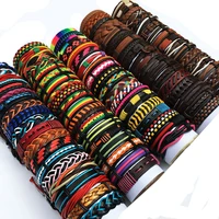 fashion wholesale bulk lots random 30pcslot mix styles leather cuff bracelets mens womens jewelry party gifts mx15