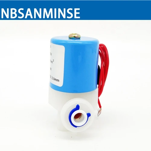 NBSANMINSE SMLC пластиковый диспенсер для воды, мини Соленоидный клапан, 2 способа 1/8, 1/4, 12 мм, 24 В, 12 В, DC, очиститель воды