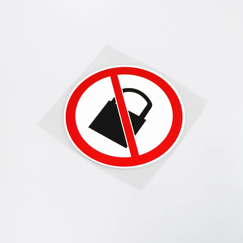 

YJZT 12CM*12CM Cartoon Prohibit Locking Symbol PVC Car Sticker Decal Graphical 13-0132