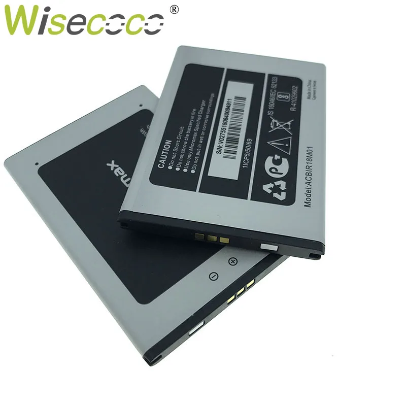 WISECOCO Новинка 1800 мАч батарея для Micromax Q383 болт ACBIR18M01 мобильный телефон с номером отслеживания