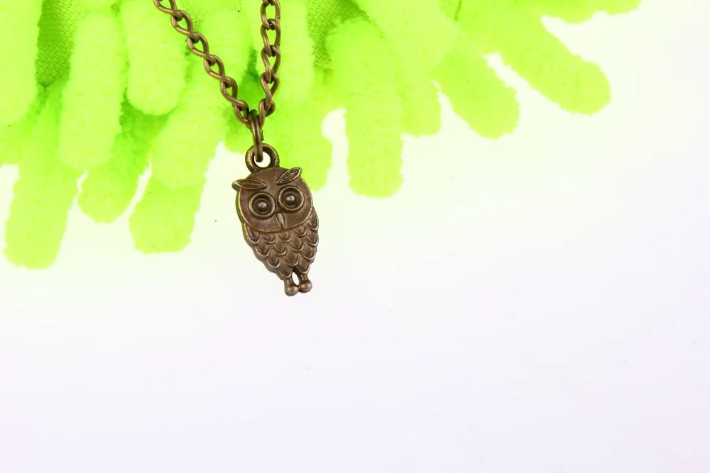 5pcs/lot antique brass owl necklace fashion Inspire jewelry steampunk style men gift | Украшения и аксессуары