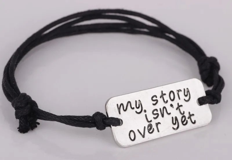 Fashionable Letter My Story isn't Over Yet Bracelets Silver Plated 100% handmade bracelet women jewelry YLQ0162 | Украшения и