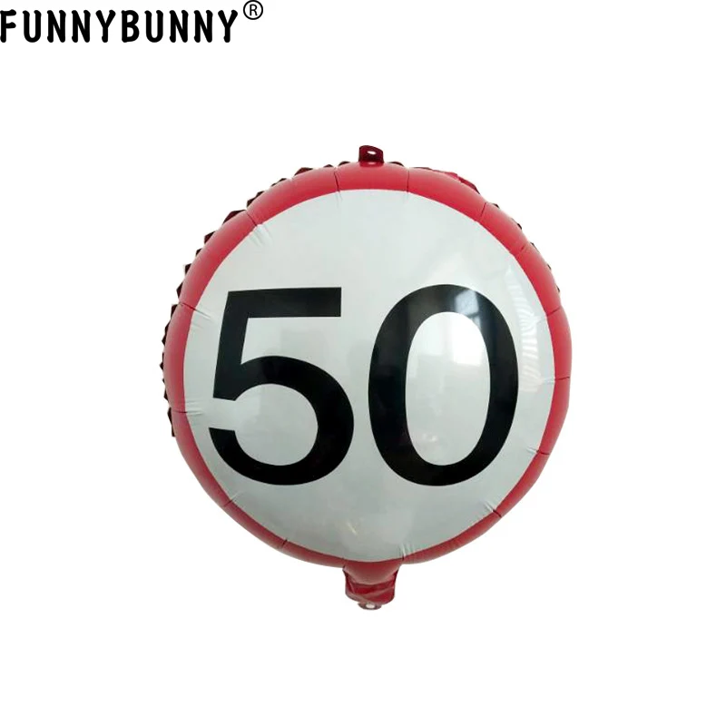 FUNNYBUNNY 18 дюймов круглые фигурки для дня рождения празднование алюминиевой пленки шары 18th 30th 40th 50th юбилей