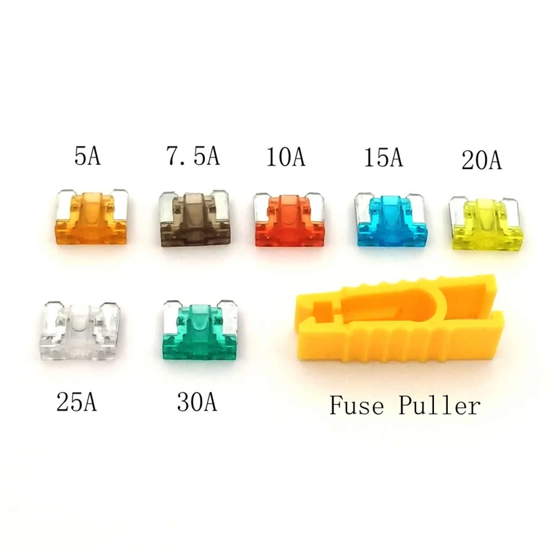 70 шт./лот автоматический микро предохранитель 7 значений лезвие смешанное 5A 7.5A 10A