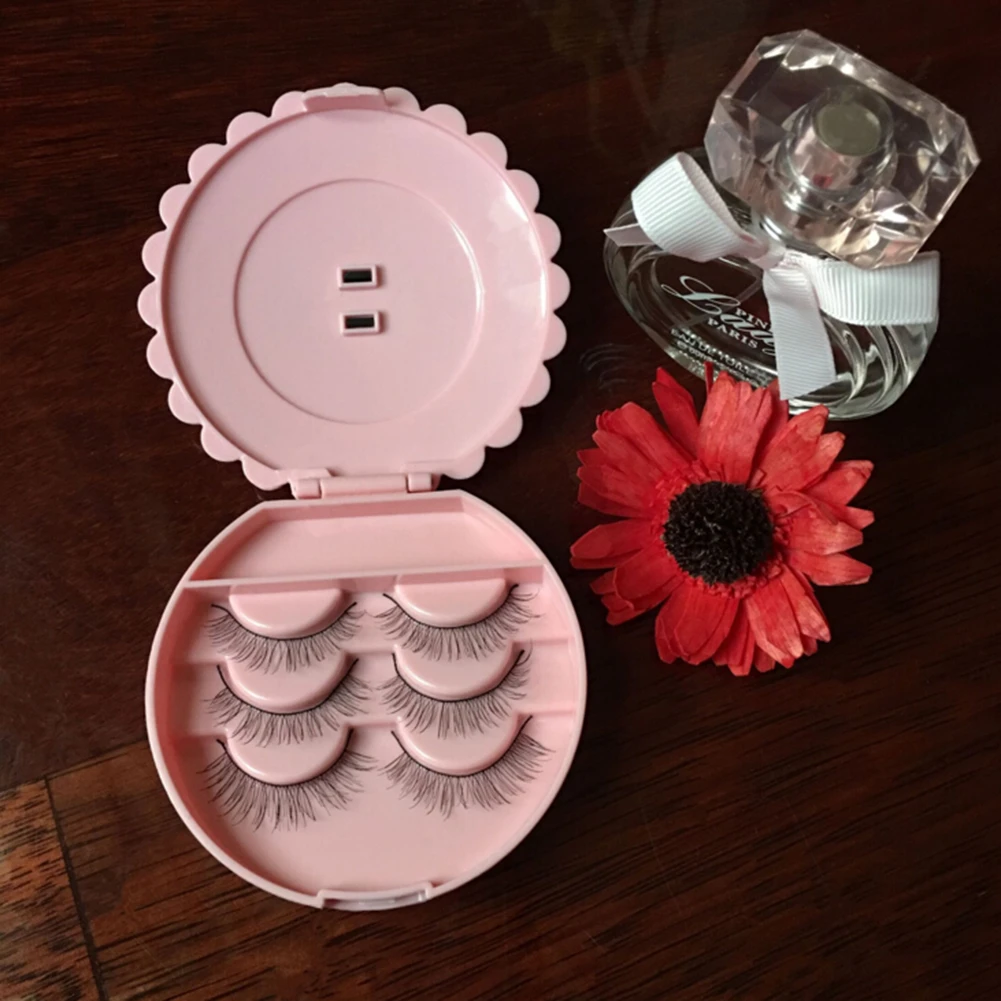 Акрил лук накладные Ресницы Коробка для хранения Косметическая зеркало Дело